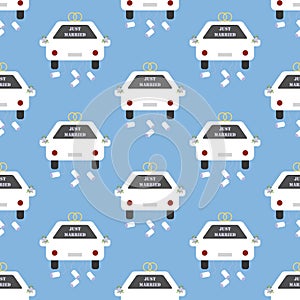 Just Married car pattern