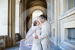 Just married couple in Paris, France