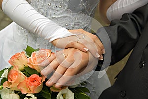 Just Married - Holding Hands