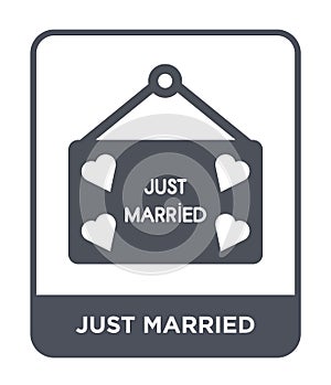 just married icon in trendy design style. just married icon isolated on white background. just married vector icon simple and