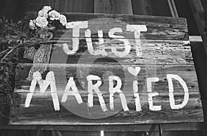 Just Married Sign