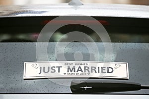 Just Married sign