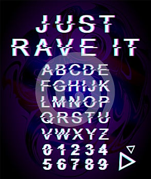 Just rave it font template