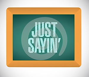 Just saying message illustration design