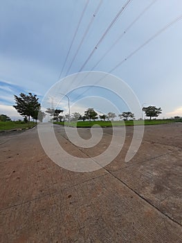 Just walkin with blue sky photo