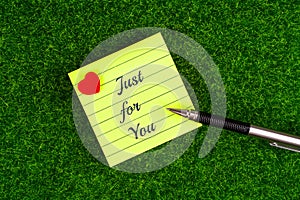 Just for you