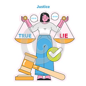 Justice concept. Vector illustration.
