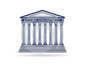 Justice court building image logo