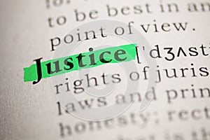 Definition of the word justice