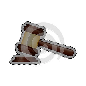 Justice gavel isolated