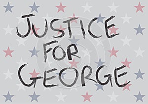Justice for George text on a starry background