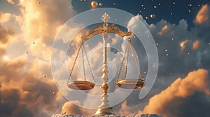 Justice. Golden scales in the sky. Time to make a choice