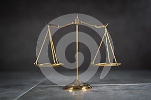Justice and Law concept photo. Brown background