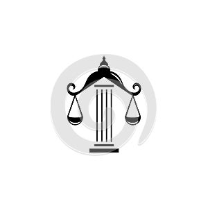 Justice law logo design template. attorney at law logo