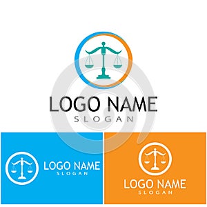 justice law Logo Template vector illsutration design
