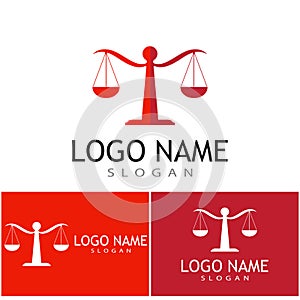justice law Logo Template vector illsutration design