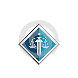 Justice Law Logo Template Vector Illustration design.