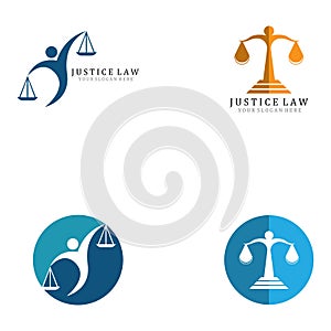 Justice Law Logo Template Vector Illustration design.