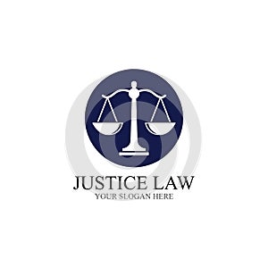 justice law Logo Template vector illustration design.