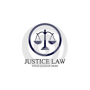 justice law Logo Template vector illustration design.