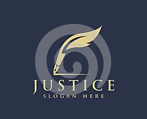 Justice logo, Law logo design vector, law firm