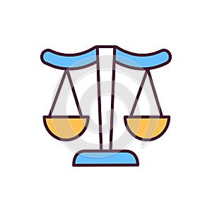 Justice RGB color icon