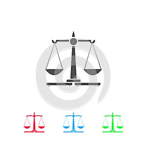 Justice Scales icon flat
