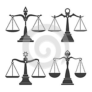 Justice scales set