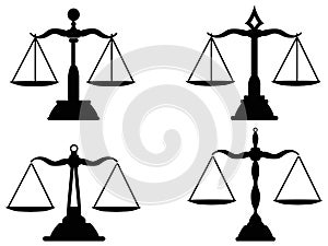Justice scales silhouette