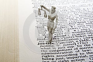 Justice Statue with Definition