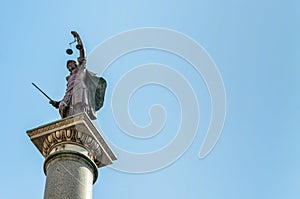 Justice statue in Piazza Santa Trinita in Florence