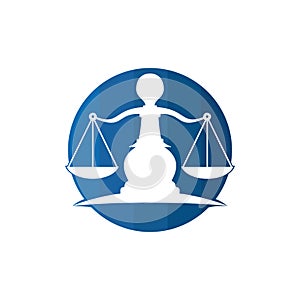 Justice Symbol Logo design, Law and Attorney Logo template.