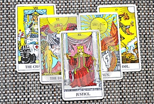 Justice Tarot Card Court and Law, Legalities, Contracts, Documents