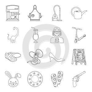 Justice, travel, transportation and other web icon in outline style.service, sport, police icons in set collection.