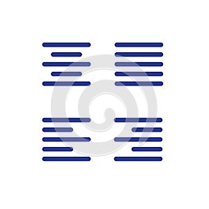 Justified type icon set - left justified, right justified, full, and centered