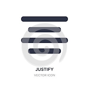 justify icon on white background. Simple element illustration from UI concept