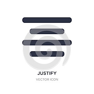 justify icon on white background. Simple element illustration from UI concept photo