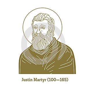 Justin Martyr 100-165 was an early Christian apologist and philosopher photo