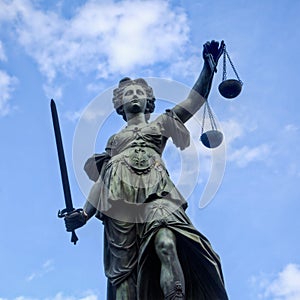 Justitia statue in Frankfurt