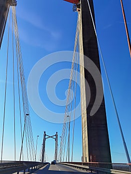 The Justo JosÃ© De Urquiza Bridge over the River, Argentina. photo