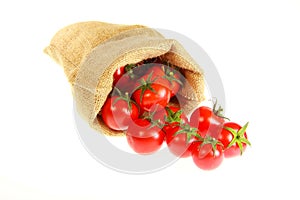 Jute bag fill of tomatoe