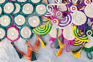 Jute doormats, handicraft items on display , Kolkata