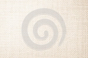 Jute hessian sackcloth burlap canvas woven texture background pattern in light beige cream brown color blank. Natural weaving