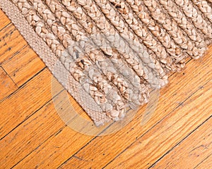 Jute pile hand woven rug