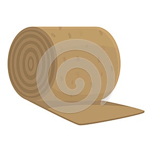 Jute roll icon cartoon vector. Knot cord