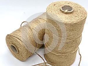Jute Rolls Isolated, Arts and Crafts Original Supplies