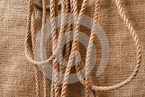 Jute ropes on canvas