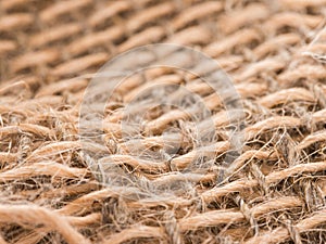 Jute twine texture closeup