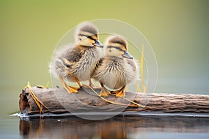 juvenile ducks quacking together