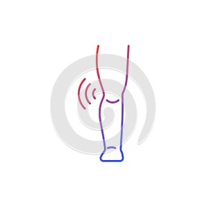 Juvenile idiopathic arthritis gradient linear vector icon